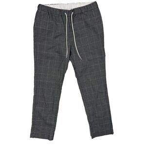 Beauty&Youth United Arrows 100% Wool Pants Windowpane Trousers Grey Medium